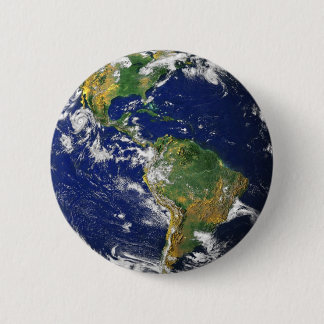 Bóton Redondo 5.08cm Botão da Terra de Mármore Azul da Nasa