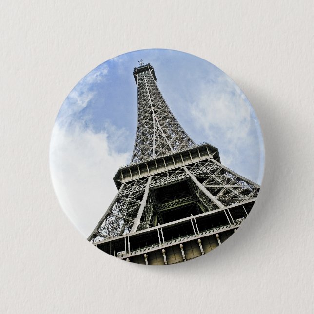 Bóton Redondo 5.08cm Botão da torre Eiffel (Frente)