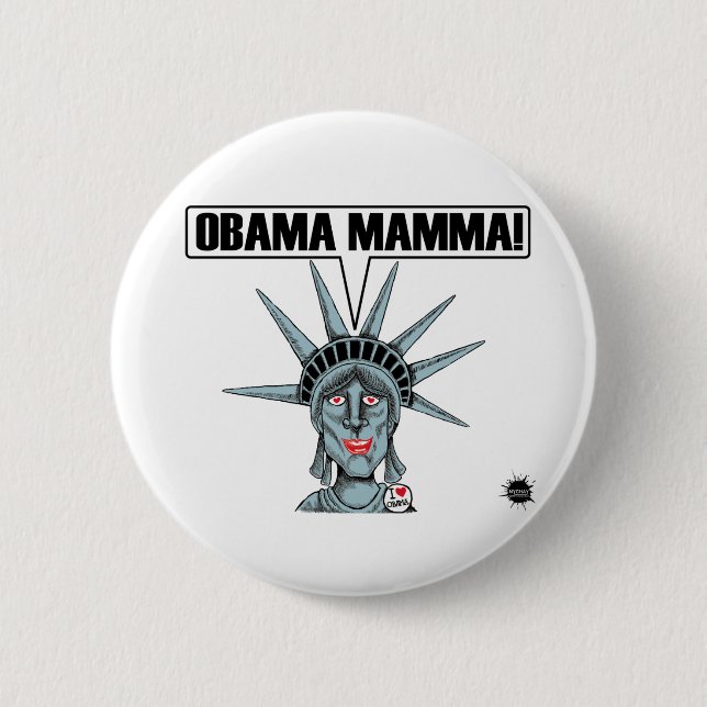 Bóton Redondo 5.08cm Botão das mamães de Obama (Frente)