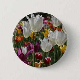 Bóton Redondo 5.08cm Botão das tulipas