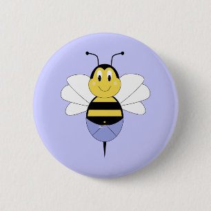 Bóton Redondo 5.08cm Botão de Abelha Bumble