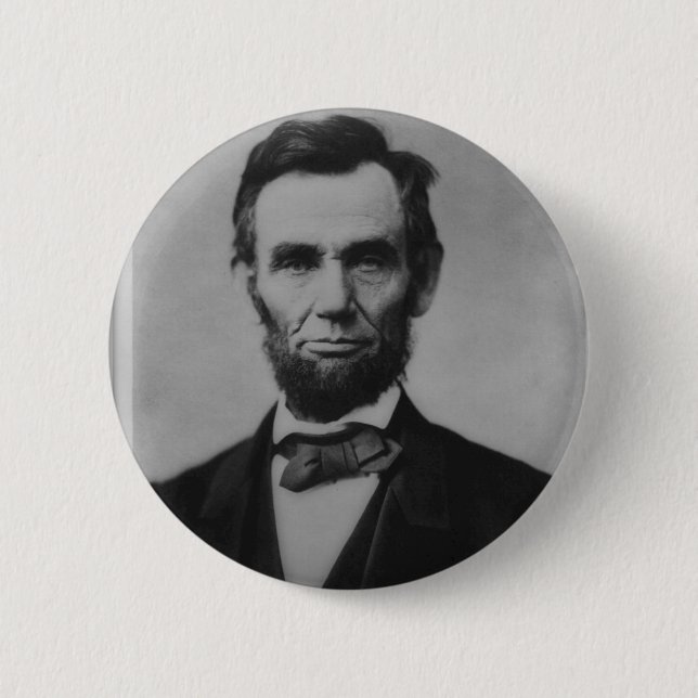 Bóton Redondo 5.08cm Botão de Abraham Lincoln (Frente)