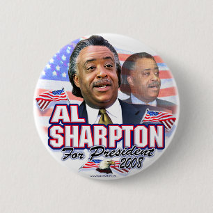 Bóton Redondo 5.08cm Botão de Al Sharpton 08