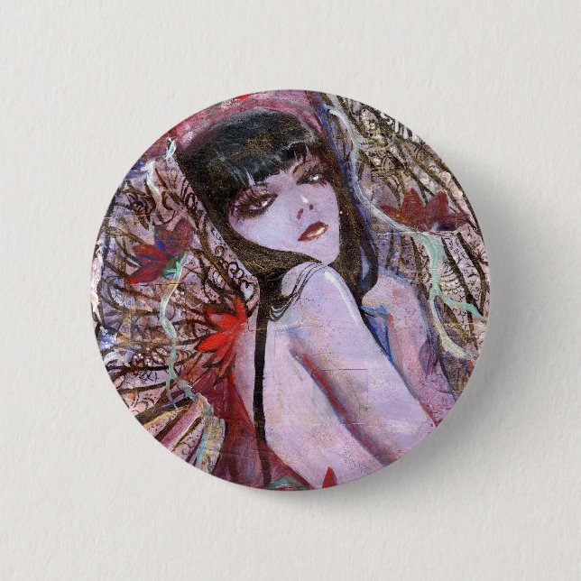 Bóton Redondo 5.08cm Botão de Amaranthe (Frente)