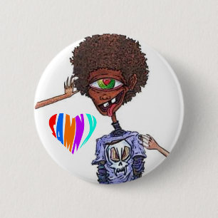 Bóton Redondo 5.08cm Botão de Amor do Samnx Afro