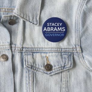 Bóton Redondo 5.08cm Botão de apoio de Stacey Abrams / pin - votação 20