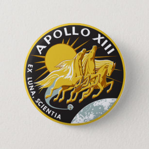 Bóton Redondo 5.08cm Botão de Apollo 13