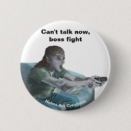 Bóton Redondo 5.08cm Botão de Arte do Jogo Jogador de Vídeo do Elf Chef