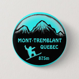 Bóton Redondo 5.08cm Botão de arte do quadro de neve do Mont Tremblant