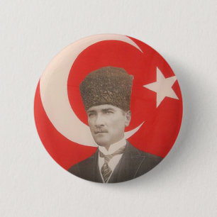 Bóton Redondo 5.08cm Botão de Ataturk