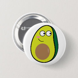 Bóton Redondo 5.08cm Botão de Avocado Fofo - Enfeite Kawaii de Fruta Di