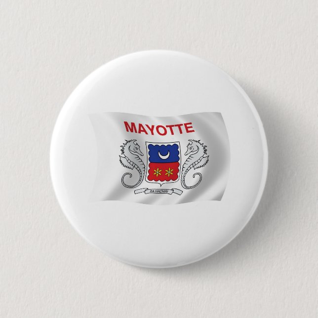 Bóton Redondo 5.08cm Botão de Bandeira de Mayotte (Frente)