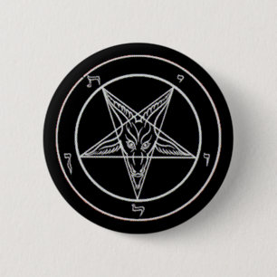 Bóton Redondo 5.08cm Botão de Baphomet