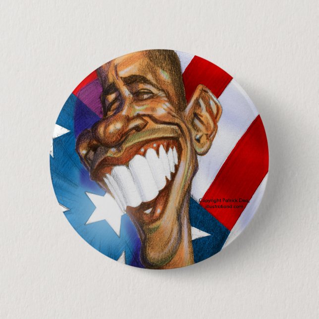 Bóton Redondo 5.08cm Botão de Barack Obama (Frente)