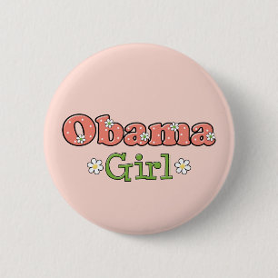 Bóton Redondo 5.08cm Botão de Barack Obama da menina de Obama