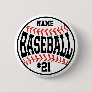 Bóton Redondo 5.08cm Botão de basebol personalizado Botão de jogador 