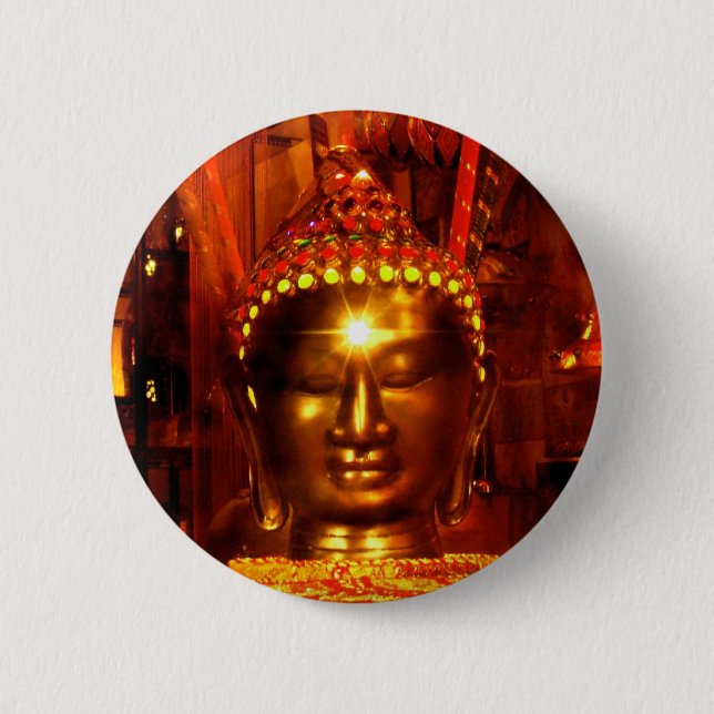 Bóton Redondo 5.08cm Botão de Buddha da meditação (Frente)