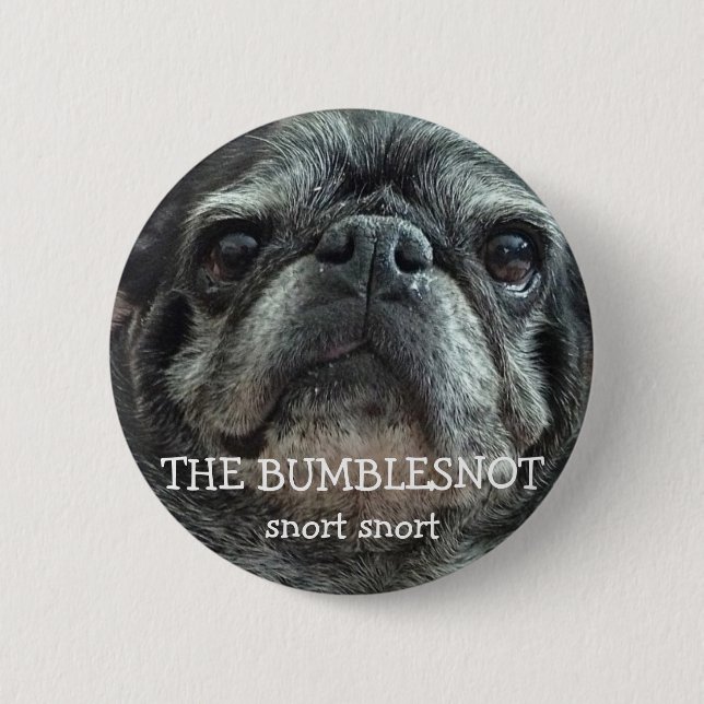 Bóton Redondo 5.08cm Botão de Bumblesnot:  snort do snort (Frente)