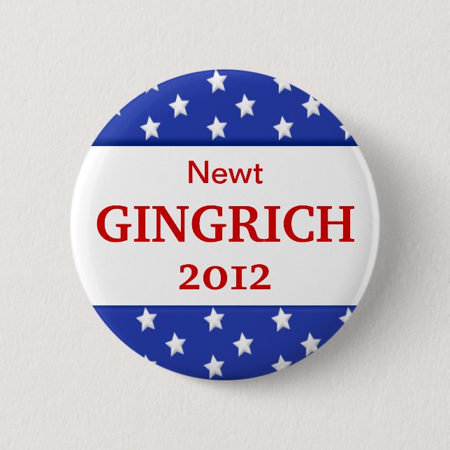Bóton Redondo 5.08cm Botão de campanha Gingrich 2012 (Frente)