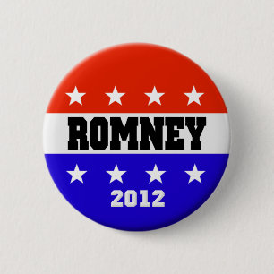 Bóton Redondo 5.08cm Botão de campanha Mitt Romney