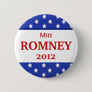 Bóton Redondo 5.08cm Botão de Campanha Romney