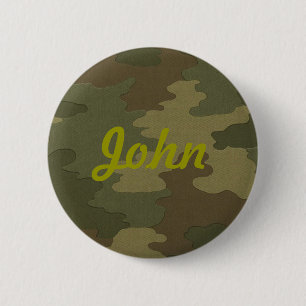 Bóton Redondo 5.08cm Botão de Camuflagem Escura Personalizada