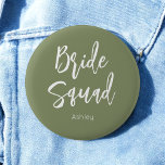 Bóton Redondo 5.08cm Botão de casamento branco verde Sage da equipe da<br><div class="desc">Botão da equipe da noiva verde Sage. Confira nossa coleção de loja abaixo para itens correspondentes.</div>