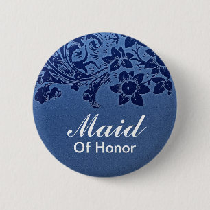 Bóton Redondo 5.08cm botão de casamento da madrinha de casamento azul