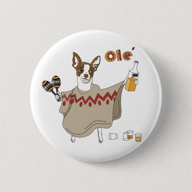 Bóton Redondo 5.08cm Botão de Cinco de Mayo (Frente)