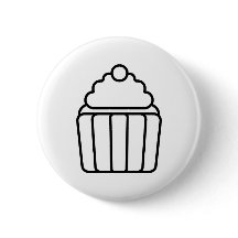 Botão de Contorno de Cupcake Minimalista