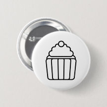 Botão de Contorno de Cupcake Minimalista