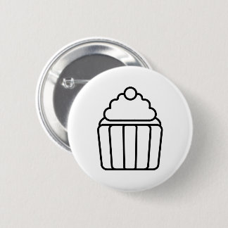 Bóton Redondo 5.08cm Botão de Contorno de Cupcake Minimalista