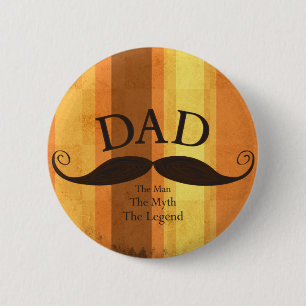 Bóton Redondo 5.08cm Botão de DadMustache
