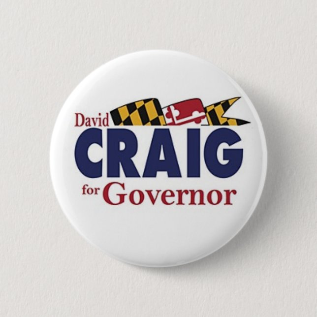 Bóton Redondo 5.08cm Botão de David Craig (Frente)