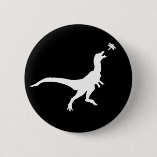 Bóton Redondo 5.08cm Botão de Dinossauro e Libélula