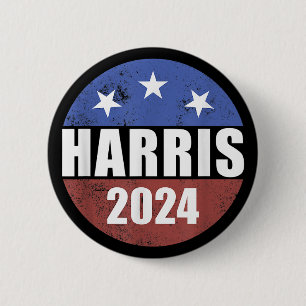 Bóton Redondo 5.08cm Botão de Eleição Harris 2024 Vote Presidente Harri
