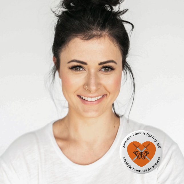 Bóton Redondo 5.08cm Botão de Esclerose Múltipla Batalha de Espadas Gêm (Criador carregado)