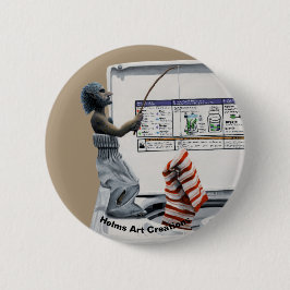 Bóton Redondo 5.08cm Botão de fantasia de ladrão de pesca criminosa