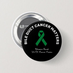 Bóton Redondo 5.08cm Botão de Fita Verde Cancer Bile Negra