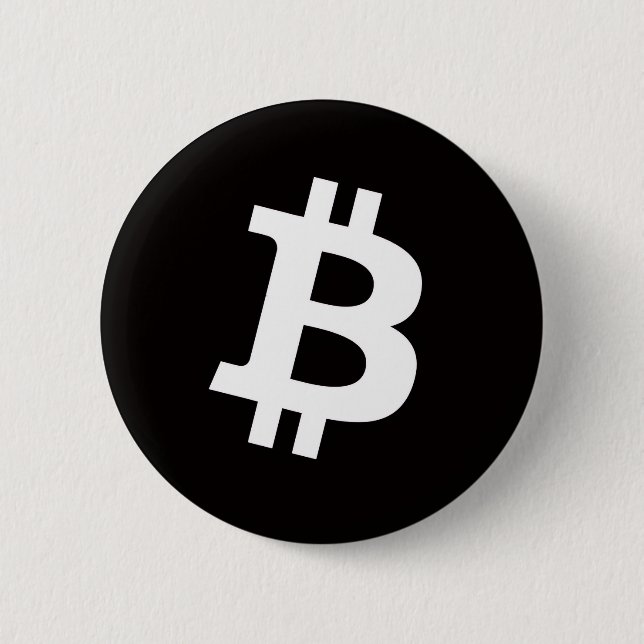 Bóton Redondo 5.08cm Botão de Fixação Bitcoin (Médio) (Frente)