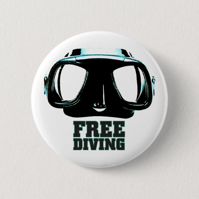 Bóton Redondo 5.08cm Botão de Freediving (Frente)