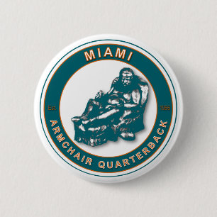 Bóton Redondo 5.08cm Botão de futebol do Armsit QB Miami