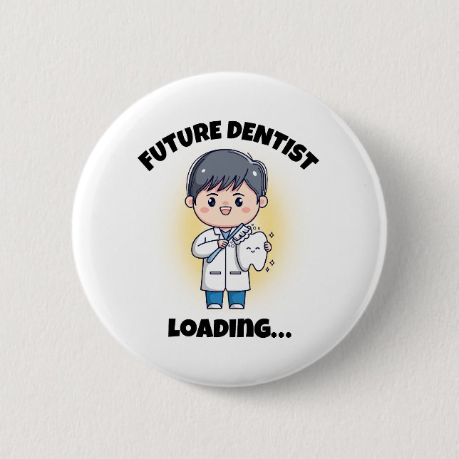 BÓTON REDONDO 5.08CM BOTÃO DE FUTURO DENTISTA (Frente)