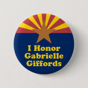 Bóton Redondo 5.08cm Botão de Gabrielle Giffords da honra