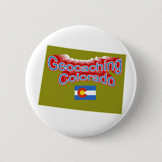 Bóton Redondo 5.08cm Botão de Geocaching Colorado