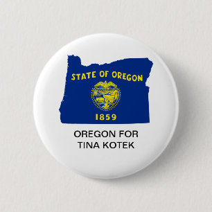 BÓTON REDONDO 5.08CM BOTÃO DE GOVERNADOR OREGON PARA TINA KOTEK