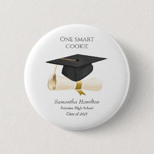 Bóton Redondo 5.08cm Botão de Graduação Personalizada de Um Smart Cooki