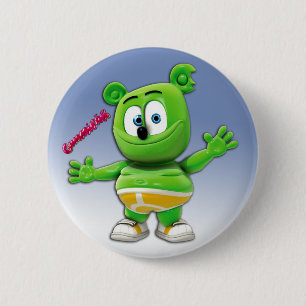 Bóton Redondo 5.08cm Botão de Gummibär no azul