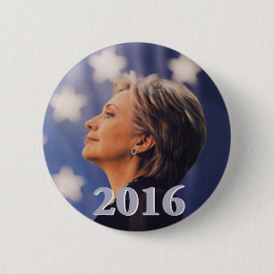 Bóton Redondo 5.08cm Botão de Hillary 2016