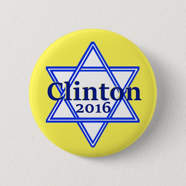 Bóton Redondo 5.08cm Botão de Hillary 2016 (Frente)